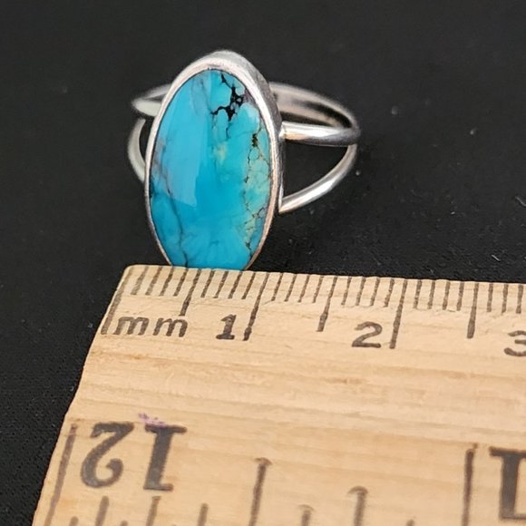 Turquoise Split Shank Ring - Picture 2 of 11